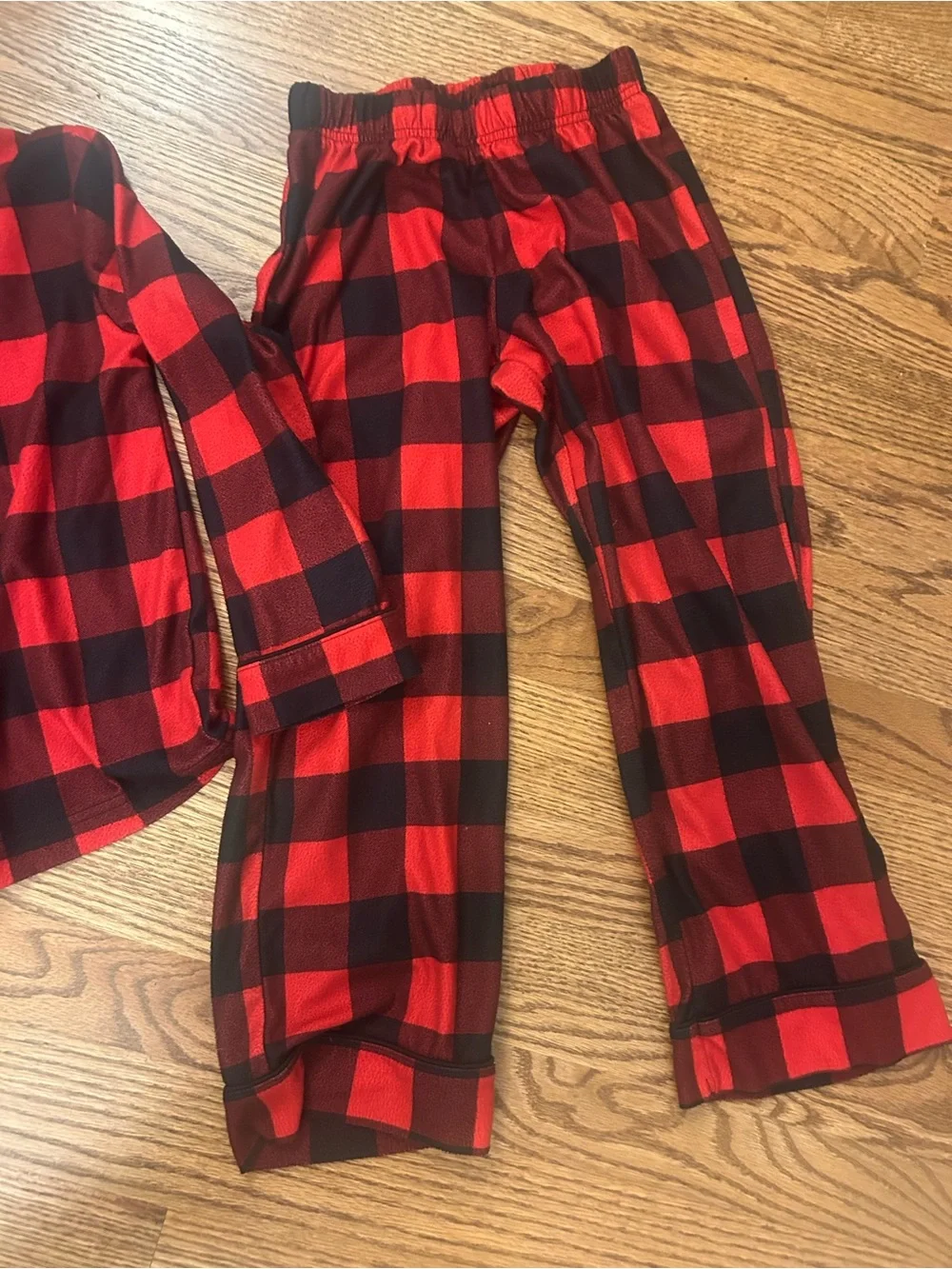 Boys Cat & Jack Red and Black Plaid Two-Piece Pajama Set